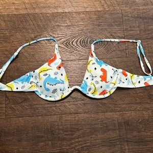 Dinosaur Bikini Top Size M